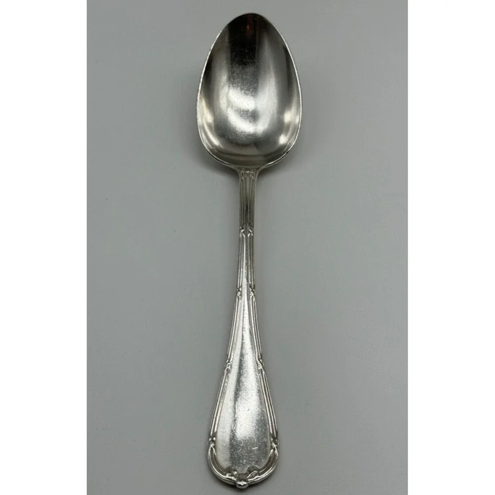 Vintage Christofle Rubans Silverplate European Place Oval Soup Spoon‎ 8 1/8